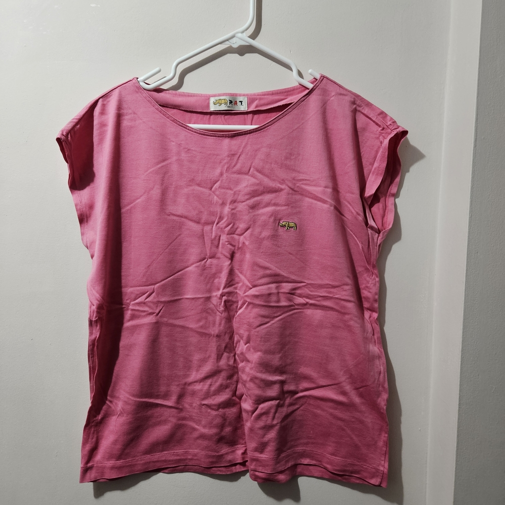 P.A.T. Rhino Women Hot Pink Sleeveless T-shirt Size Small